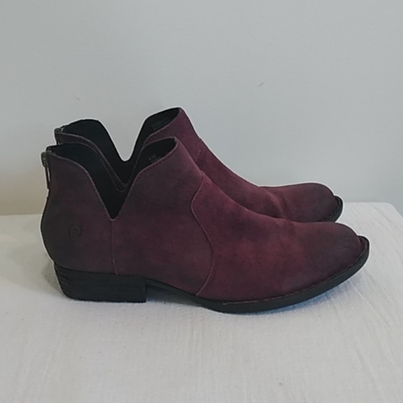 born burgundy booties